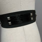 WHBM Black With Stud Patent Leather Lining Belt Sz-Small/Medium