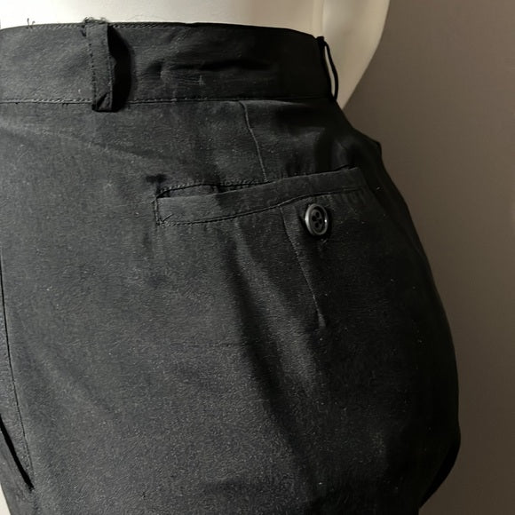 Black 100% Silk High Waisted Light Weight Pants Sz- XL