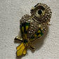Yellow | Green Owl Brooch