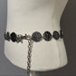 Chico’s Circle Textured Animal Print Chain Belt Sz-Large
