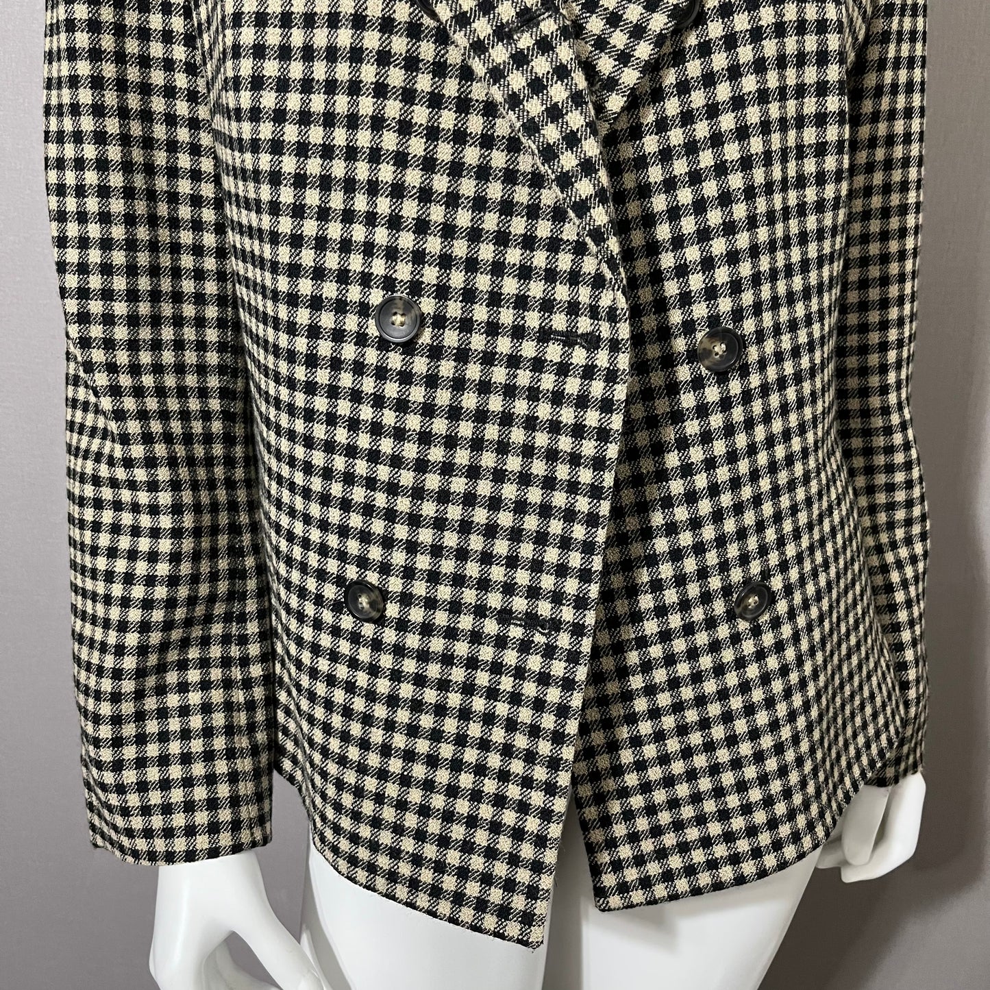 Wool Vintage Jones New York Wool Blend Plaid Blazer Sz-12