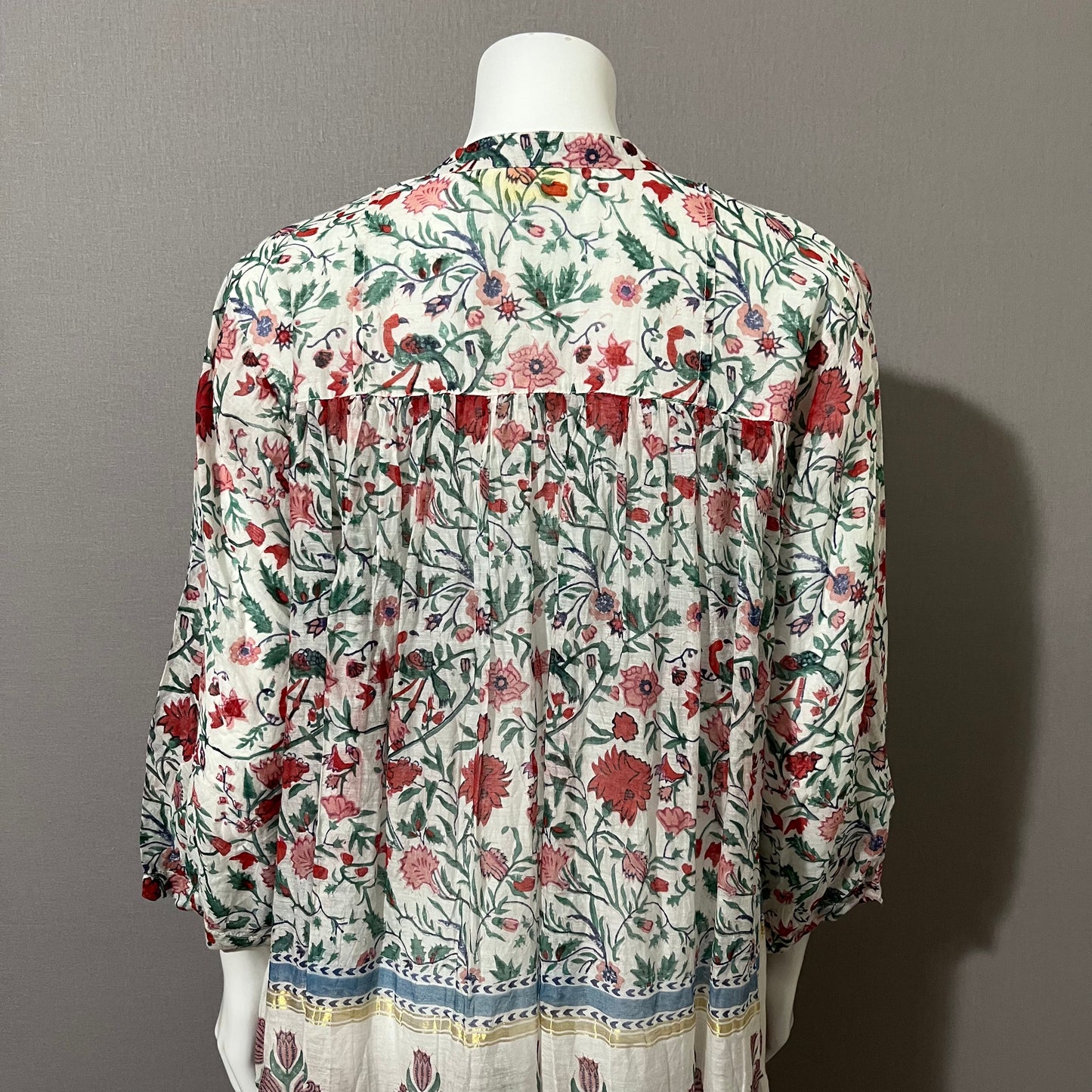 Roller Rabbit Cotton | Silk Floral Tunic Top Sz-Large