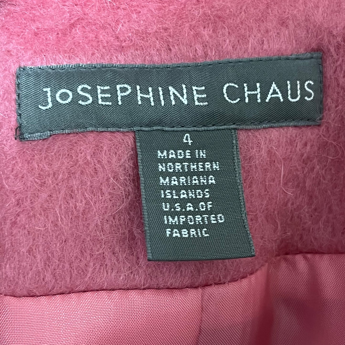 Josephine Chaus Pink Mohair/Wool Blend Blazer Sz-4