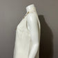 Natorious White V-Neck Sleeveless Linen/Rayon Blend Top Sz-Large