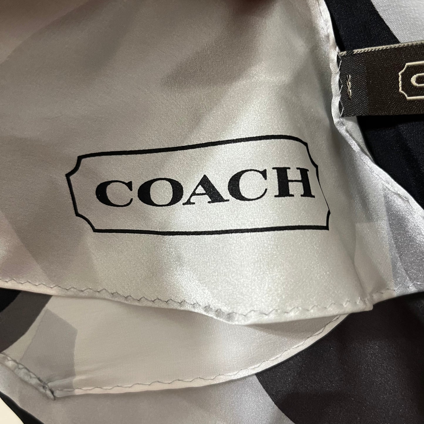 Coach Neutral Color 100% Silk Scarf