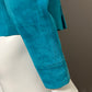 Vintage Yvonne & Marie Turquoise Suede Leather Jacket Sz-4
