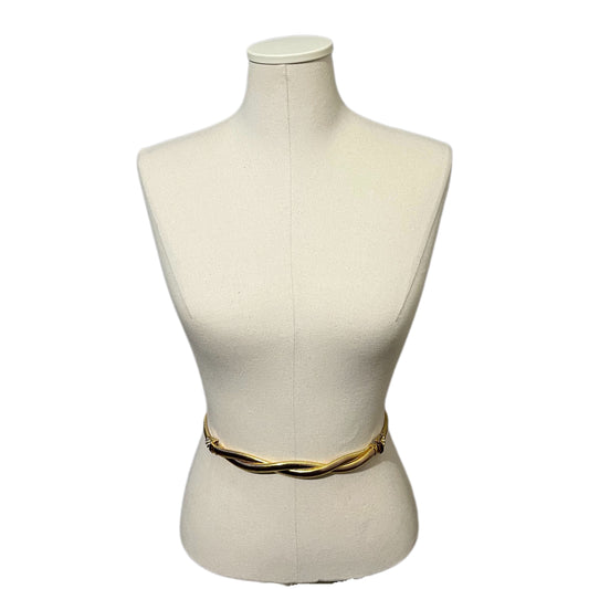 Vintage Gold Braided Skinny Metal Belt Size-Small