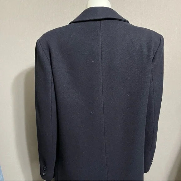 Vintage Ashley Scott Navy Wool Longline Coat