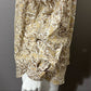 Jones New York Brown Leaf Print Cotton Button Front Shirt Sz-1X