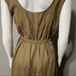 World Market Olive Green Linen/Cotton Wide Leg Jumpsuit Sz-Lg-XL