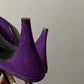Bruno Magli Purple Sling Back Suede Leather Heels Sz-6 1/2 B