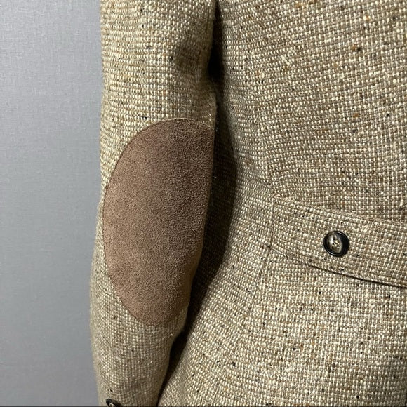 Vintage Country & Stables Wool Blend Brown Elbow Patch Blazer Sz- Medium