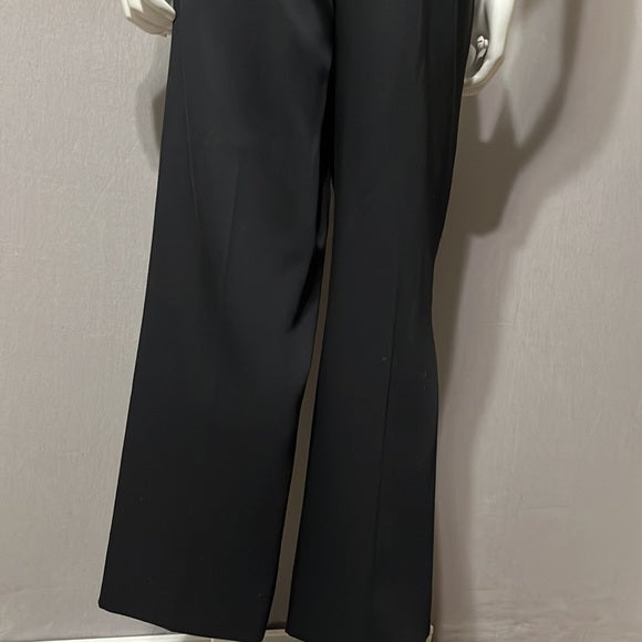 Escada Black Pleated Pure Wool Dress Pants Sz- 42 Large