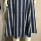 Vivi by Violet Weekend Ruffle Collar Navy Cotton Striped Dress Sz-Medium