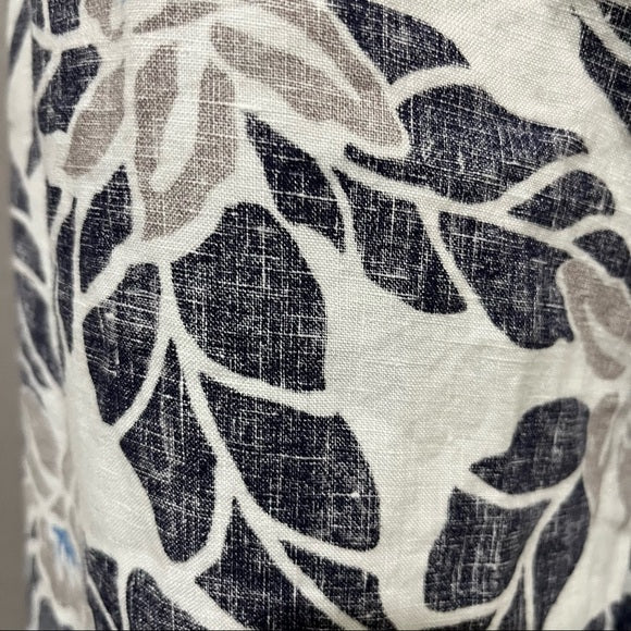 Tommy Bahama 100% Linen Leaf Print Cropped Pants Sz-Large