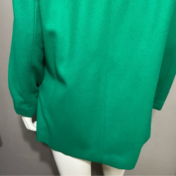 Alfred Dunner Emerald Green 100% Wool Blazer Sz-12