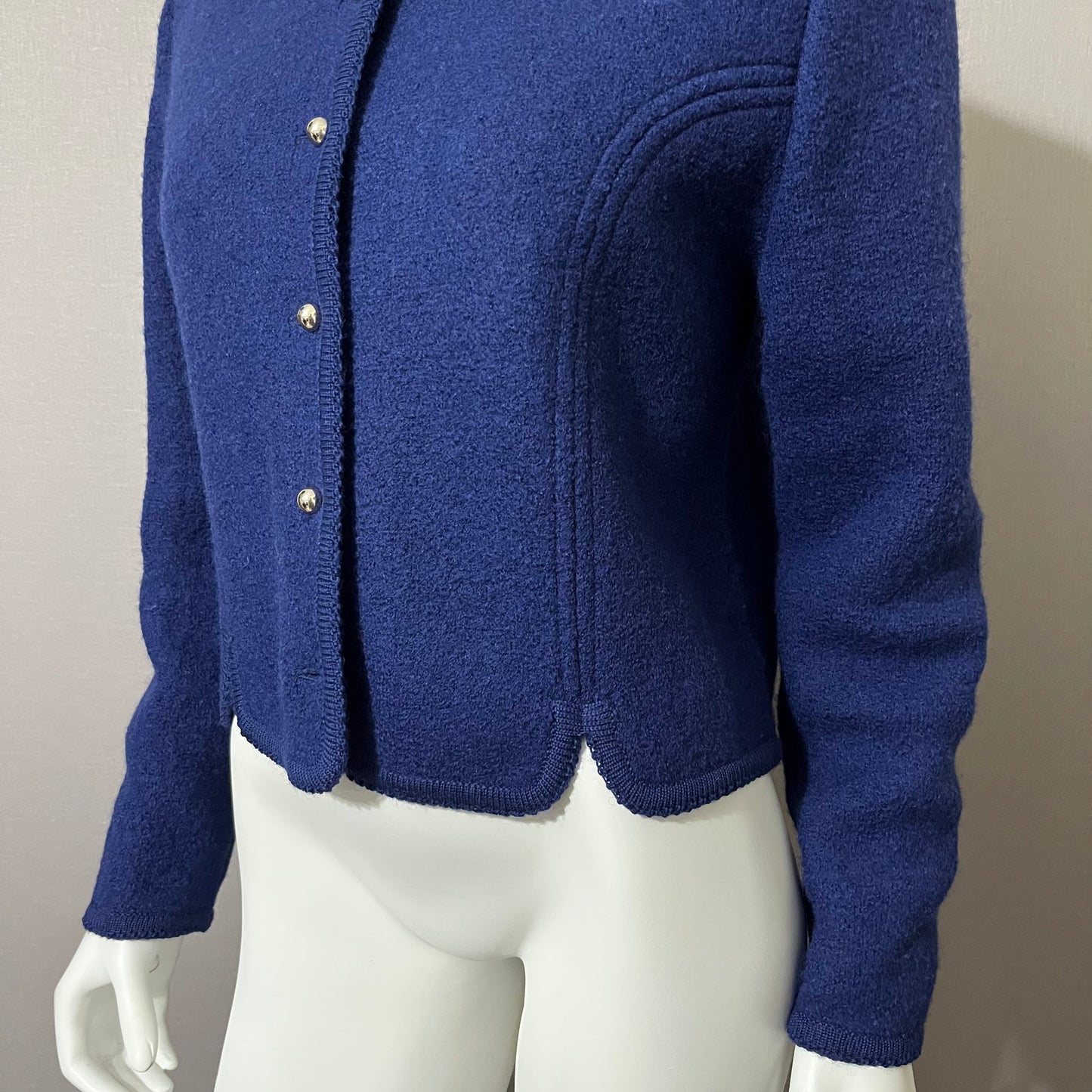 Vintage Field Manor Blue Boiled Wool Sweater Sz-14