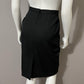 Vintage J.H. Collectibles Black Wool Pencil Skirt Sz-6
