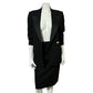 Vintage Black 2pc Wool Skirt Suit Set Sz-8