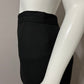 Vintage Black 2pc Wool Skirt Suit Set Sz-8
