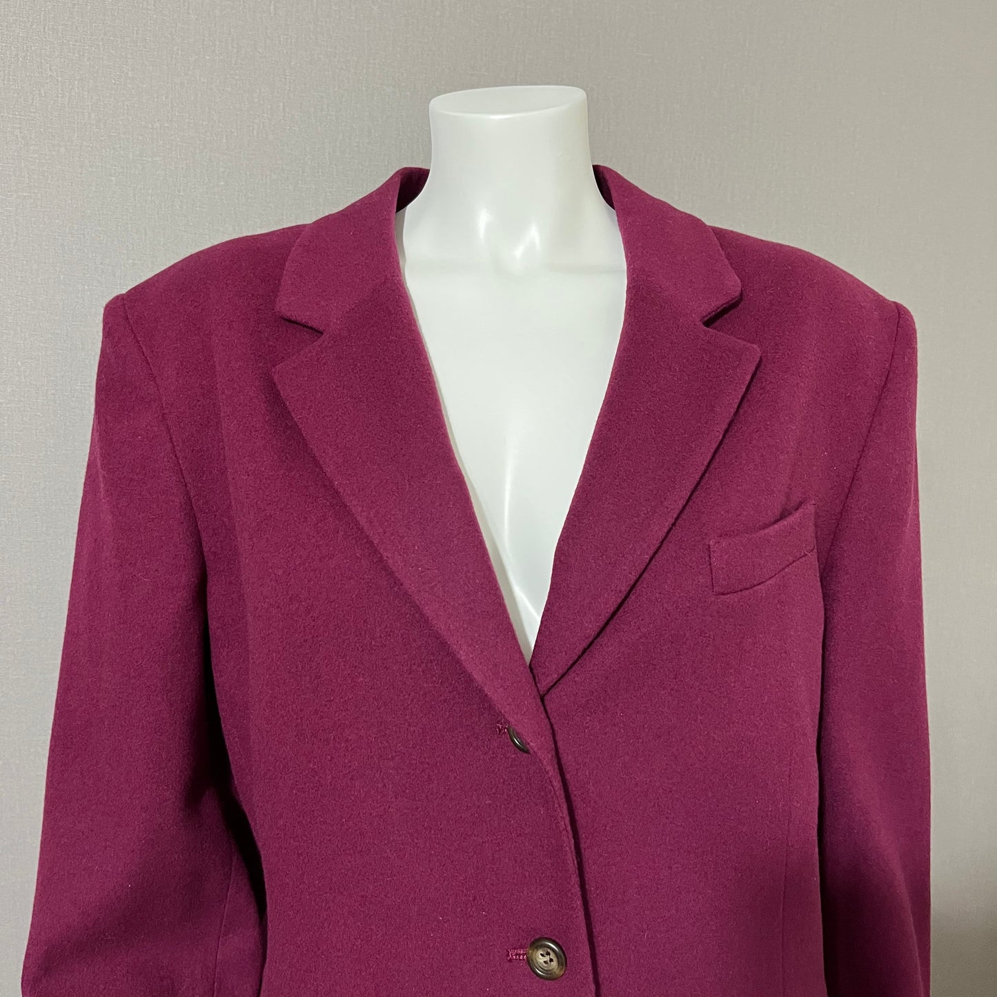 Cashmere/ Wool Blend LL Bean Burgundy Blazer Jacket Sz-20