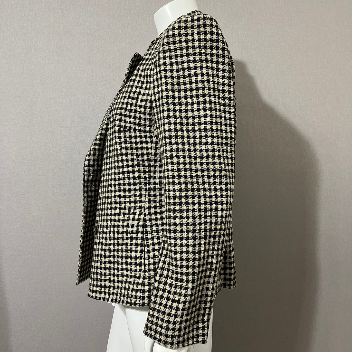 Wool Vintage Jones New York Wool Blend Plaid Blazer Sz-12