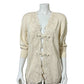 Vintage Lynn Yang Cream Floral Embroidered Sweater Sz-Medium