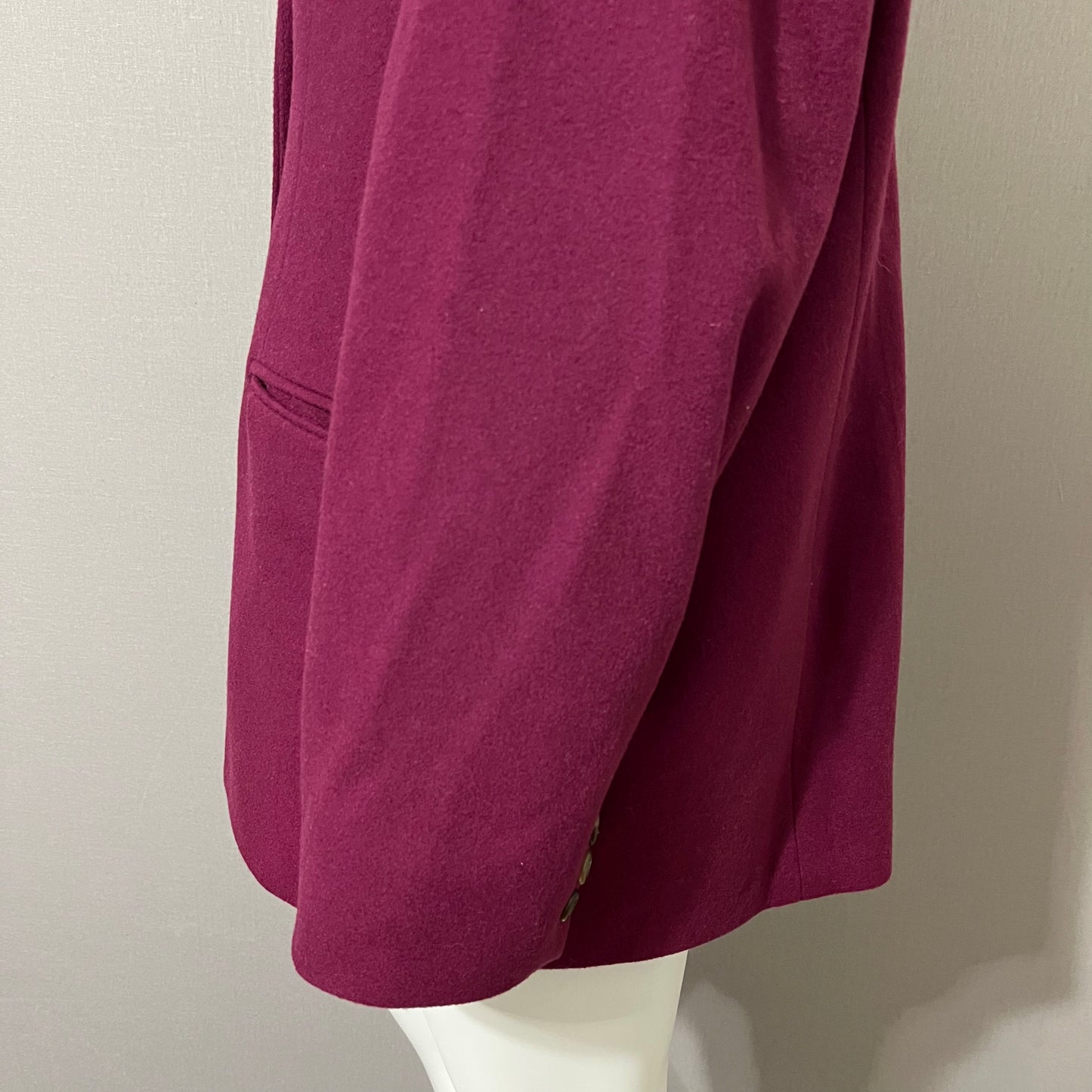 Cashmere/ Wool Blend LL Bean Burgundy Blazer Jacket Sz-20