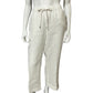 Tommy Bahama White 100% Linen Drawstring Cropped Pants Sz-Large