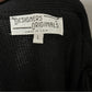 Vintage Designers Original Black 100% Cotton Cardigan Sz-Large