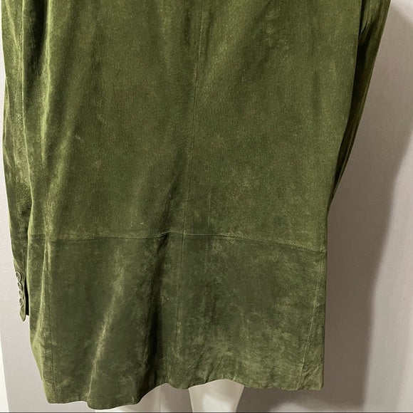 Lord & Taylor Green Suede Leather Blazer/Jacket Sz-22W