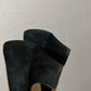 Salvatore Ferragamo Black Suede Leather Kitten Heel Sz-6 1/2 B