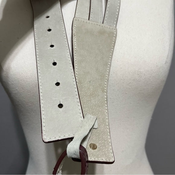 Burgundy Triple Layer Leather Lining Belt Sz-Small/Medium