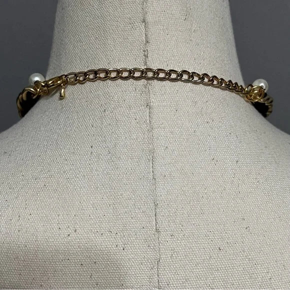 Gold Charm Statement Necklace