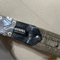 Blue Rhinestones Silver Metal Made In Italy Leather Belt Sz-Large