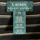 Lauren Ralph Lauren Black/Tan Stripe Silk Linen Shirt Sz-2X