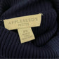 Appleseed’s Navy Ribbed Turtleneck Sweater Sz-Small