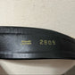 Vintage Black Leather Gold Floral Buckle Adjustable Belt Sz-Small/Large