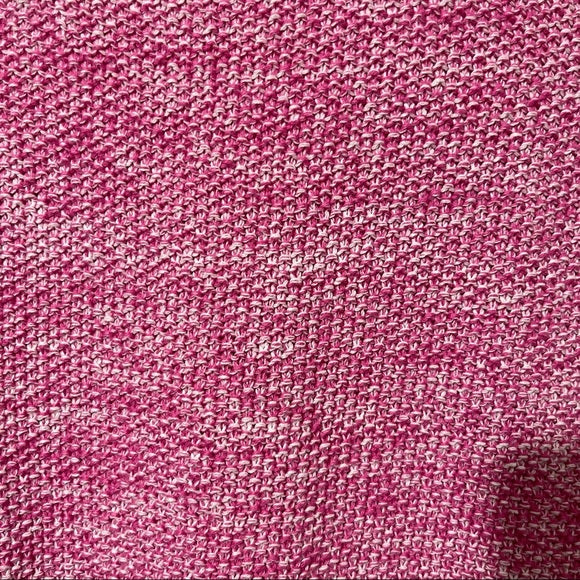 Croft & Barrow Pink V-Neck Marled Sweater Sz-1X
