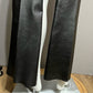 Vintage Hugo Buscati Black Leather Straight Leg Pants Sz-4