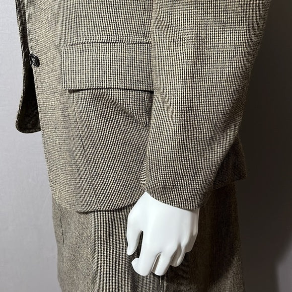 Evan Picone Brown | Tan With Velvet Collar Suit Set Sz-14