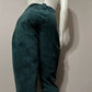 Vintage Pia Rucci Green Suede Leather Pants Sz- 12