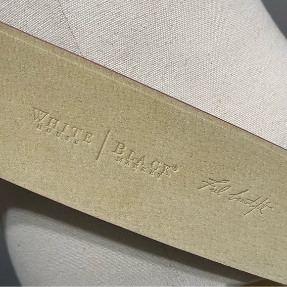WHBM Pink Textured Extra Wide Silver Buckle Belt Sz-Medium/Large