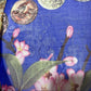 Jode Royal Blue | Pink Silk Pom Pom Tunic Top 3/4 Sleeve Sz Extra Large