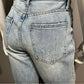 Pistola Distressed Light Wash Boyfriend Jeans Sz-26