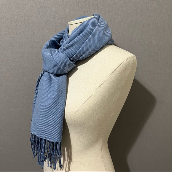 Ann Taylor Light Blue Wool | Cashmere | Silk Scarf