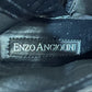 Enzo Angiolini Black Leather Square Toe Ankle Platform Boot Sz- 6 1/2M