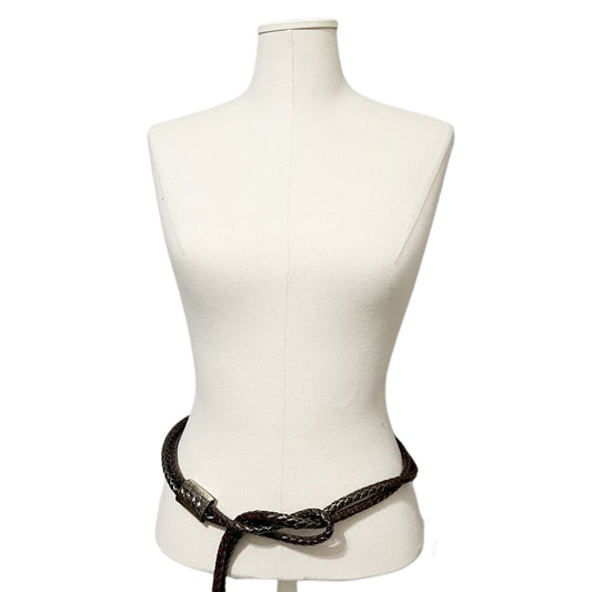 Vintage Rope Braided Style Leather With Metal Belt Sz-Large