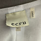 Linen Ecru Tan Shimmer Linen Mixed Media Sleeveless Shell Tank Top Sz-Large