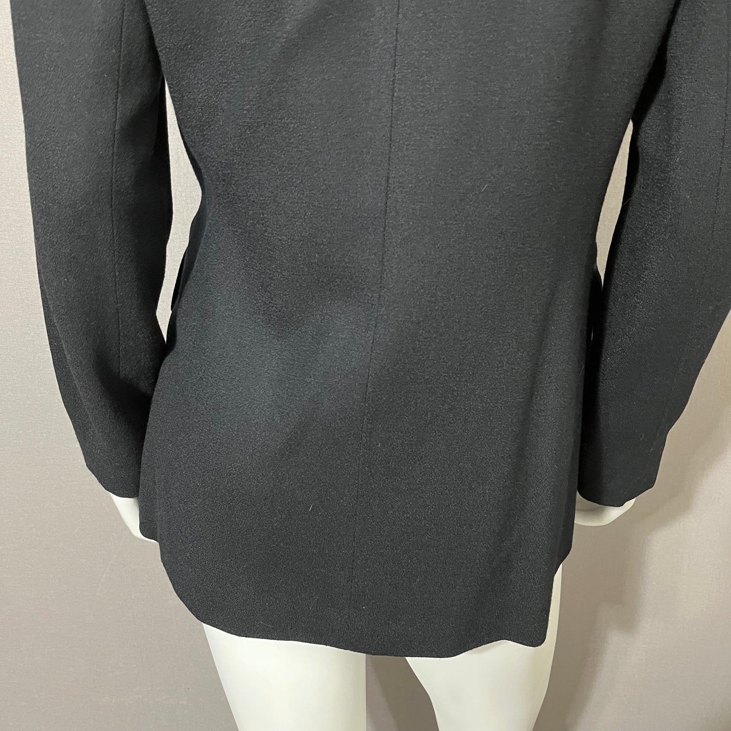 Vintage Rickie Freeman Black Wool Classy Blazer Sz-8